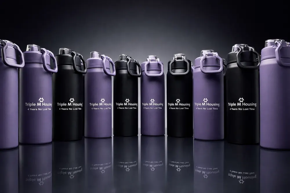 Branded water bottles